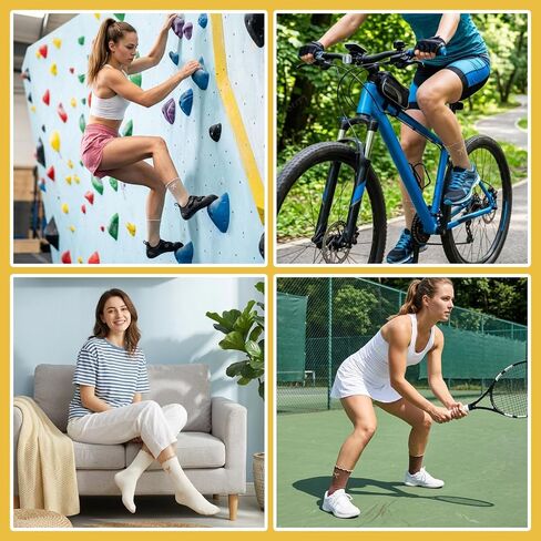 4 Pairs Women's Pilates Non Slip Socks Cute Bow-tie Ruffled Yoga Crew Socks for Ballet Barre Hospital Gym in Kuwait