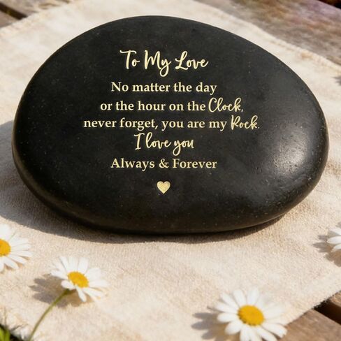 I Love You Gifts for Her Him I Miss You Pebble Garden Rock Decorative Stone Decor Fathers Day Dad Gifts Anniversary for Husband Girlfriend Wife Boyfriend Birthday Mothers Valentines Day Gift Christmas in Kuwait