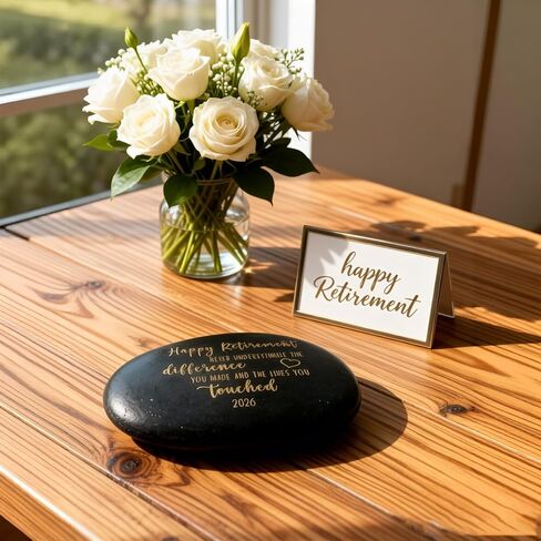 Happy Retirement Rock, Retired 2026 Decorative Stone, Retirement Gift for Women, Men - Goodbye, Going Away Gift, Farewell Gifts for Friends, Colleague, Family in Saudi Arabia