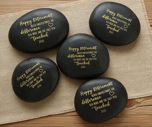 Happy Retirement Rock, Retired 2026 Decorative Stone, Retirement Gift for Women, Men - Goodbye, Going Away Gift, Farewell Gifts for Friends, Colleague, Family in Saudi Arabia