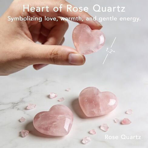 Rose Quartz Heart Set for Mother&Daughter, Matching Love Keepsake Gift for Mom and Daughter, Crystal Pocket Hug Tokens for Bond, Mother’s Day Birthday Gift for Mom(Rose) in Saudi Arabia