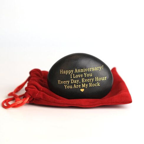 SPShadow Happy Birthday Engraved Rock Gift, Heartwarming You are My Rock Birthday Presents, Inspirational Keepsake for Her Him, Romantic Birthday Gift for Wife Husband, Unique Decorative Stone Gift in Saudi Arabia