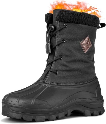 Snow Boots for Men Winter Waterproof Insulated Non Slip Plush Lined Outdoor Lightweight Warm Tactical Work Hiking Snow Boots in Saudi Arabia