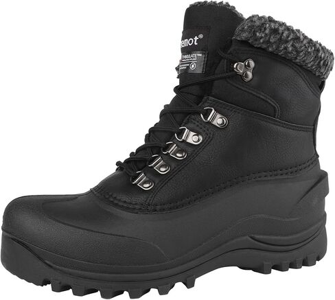 riemot Women's Men's Winter Ankle Boots Waterproof Outdoor Snow Boot Warm Fur Lined Comfortable Non-slip Lace-up Booties for Walking Hiking Trekking Camping Skiing US5-14 in Saudi Arabia