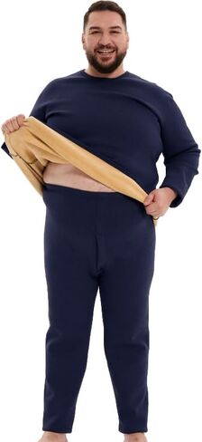MMFishow Men's Extra-Size Thermal Underwear - Heavyweight Fleece, Extreme Cold, XL-7XL in Saudi Arabia