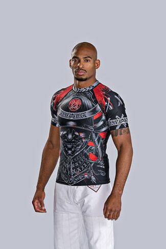 Ronin Samurai Blackout Ghost Base Layer Compression Shirt for BJJ MMA Grappling in Saudi Arabia