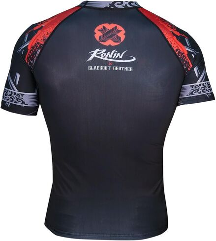 Ronin Samurai Blackout Ghost Base Layer Compression Shirt for BJJ MMA Grappling in Saudi Arabia