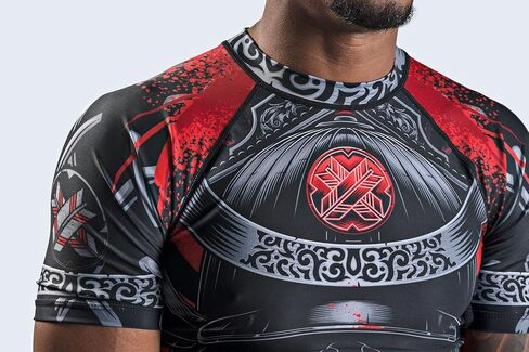 Ronin Samurai Blackout Ghost Base Layer Compression Shirt for BJJ MMA Grappling in Saudi Arabia