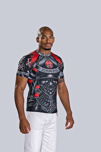 Ronin Samurai Blackout Ghost Base Layer Compression Shirt for BJJ MMA Grappling in Saudi Arabia