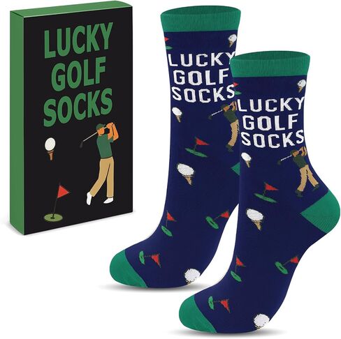 Lucky Golf Socks for Golfer,Father's Day Birthday Gift Novelty Socks,Golfing Accessories Presents for Dad in Kuwait