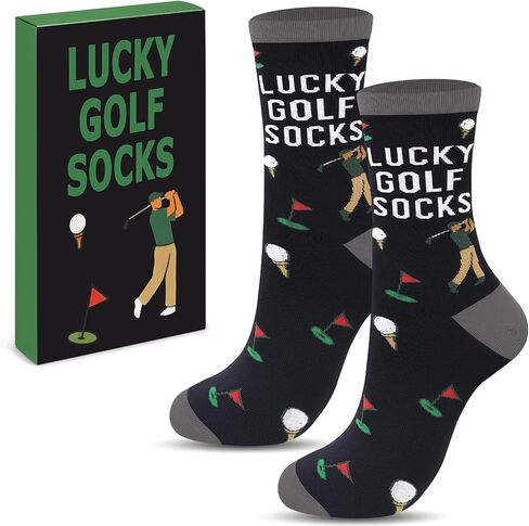 Lucky Golf Socks for Golfer,Father's Day Birthday Gift Novelty Socks,Golfing Accessories Presents for Dad in Kuwait