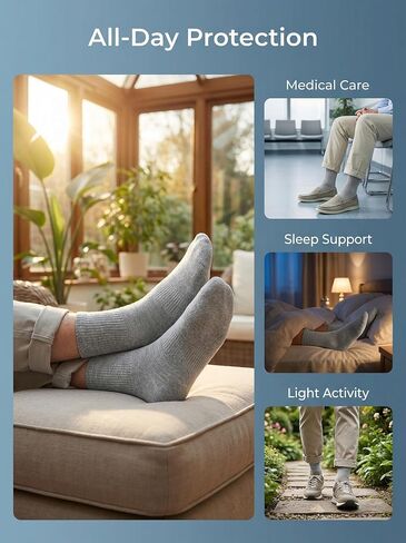 Kodal Diabetic Socks for Men Women Copper Infused Seamless No-Binding Orthopedic Socks for Swollen Feet Edema Foot in Saudi Arabia