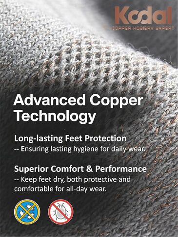 Kodal Copper Infused Diabetic Socks Non-Binding Seamless Orthopedic Ankle/Crew Socks for Swollen Feet Edema & Foot Neuropathy in Saudi Arabia