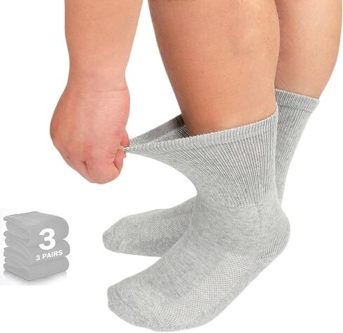 Kodal Copper Infused Diabetic Socks Non-Binding Seamless Orthopedic Ankle/Crew Socks for Swollen Feet Edema & Foot Neuropathy in Saudi Arabia