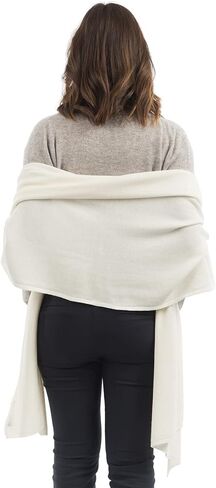 Dalle Piane Cashmere Womens Wool Cashmere Blend Stole | Wedding ceremony and evening shawl, 24x73in, four seasons, wool cashmere, elegant gift for women, Made in Italy in Saudi Arabia