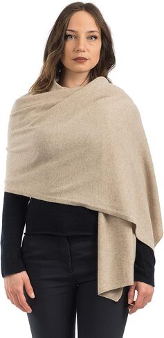 Dalle Piane Cashmere Womens Wool Cashmere Blend Stole | Wedding ceremony and evening shawl, 24x73in, four seasons, wool cashmere, elegant gift for women, Made in Italy in Saudi Arabia