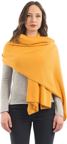 Dalle Piane Cashmere Womens Wool Cashmere Blend Stole | Wedding ceremony and evening shawl, 24x73in, four seasons, wool cashmere, elegant gift for women, Made in Italy in Saudi Arabia