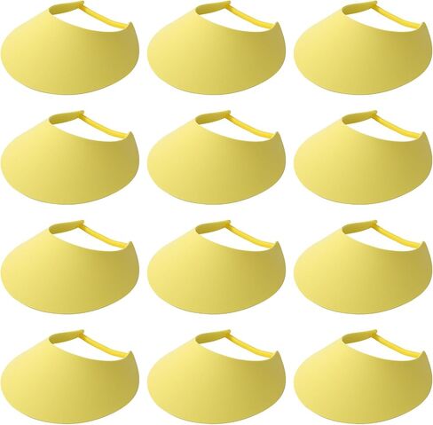 12 Pack Foam Sun Visors,Adjustable Lightweight Summer Visors for Adults, Beach, and Group Events in Kuwait