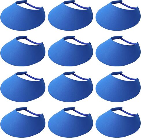 12 Pack Foam Sun Visors,Adjustable Lightweight Summer Visors for Adults, Beach, and Group Events in Kuwait