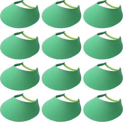 12 Pack Foam Sun Visors,Adjustable Lightweight Summer Visors for Adults, Beach, and Group Events in Kuwait