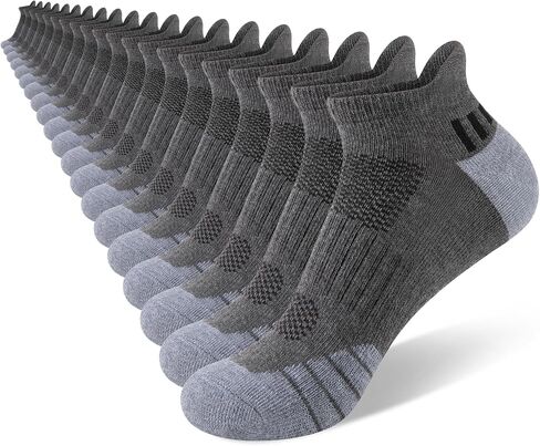 Comfoex 10 Pairs Boys Ankle Athletic Socks Breathable Cushioned Low Cut Sports Socks For Kids 4-6 6-8 8-10 Years Old in Kuwait