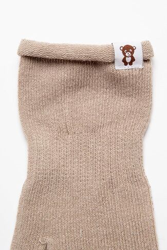 Long Wrist Cotton Knit Gloves for Kids | Single-Layer Finger Gloves for Boys and Girls Ages 6-8 | Soft Comfortable Beige Knit Winter Gloves - Size 6-7 in Kuwait