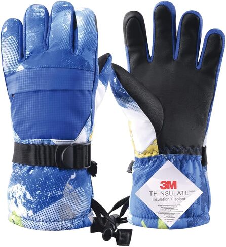 JEELAD Kids Ski Snow Gloves Windproof for Boys Girls Winter Cold Weather Riding Driving Hiking Snowboard Cycling Skiing Sports in Saudi Arabia
