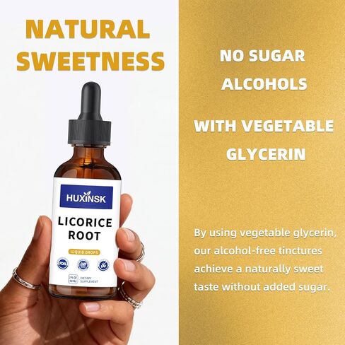 Licorice Root Liquid Extract | Glycyrrhiza Glabra | Supports Respiratory & Adrenal Health | Alcohol-Free, 60ml Vegan Tincture in Saudi Arabia