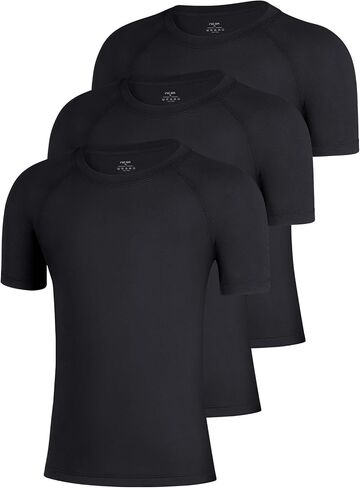 Niksa 2/3 Pack Boys Compression Shirt Short Sleeve Undershirt Youth Athletic Shirt Basketball Football Base T-Shirt in Saudi Arabia