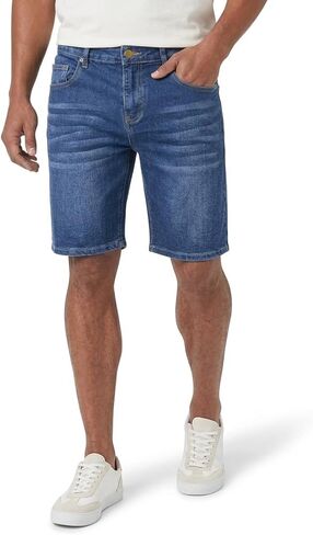 Liloak Mens Denim Shorts Pack, Jean Shorts for Men, Stretchy Blue Jean Shorts Men Relaxed Fit Jorts in Kuwait