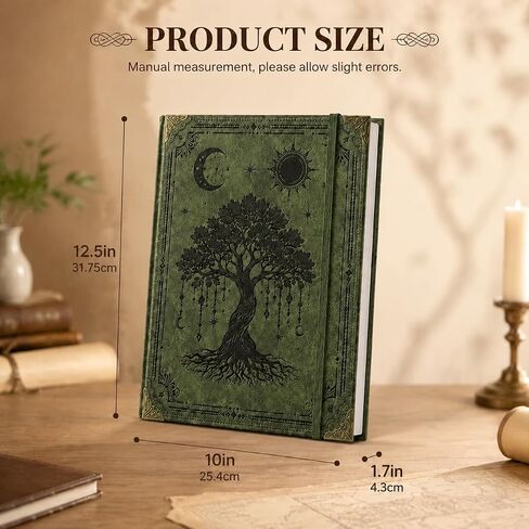Vintage PU leather three-ring photo album with loose-leaf pages, suitable for family memories and treasures (2, Green) in Saudi Arabia