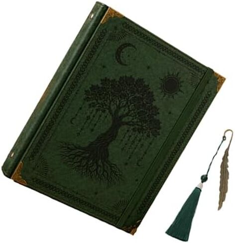 Vintage PU leather three-ring photo album with loose-leaf pages, suitable for family memories and treasures (2, Green) in Saudi Arabia