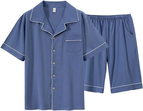 Men's Plus Size Pajama & Loungewear Set - Sizes M-6XL, Fits Up to 130kg in Saudi Arabia