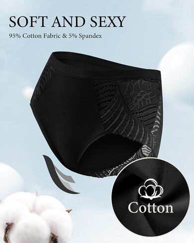 MEIYATING Women's Underwear Cotton 5 Pack Lace Sexy Bikini Panties Hipster Soft Ladies Soft Briefs in Kuwait