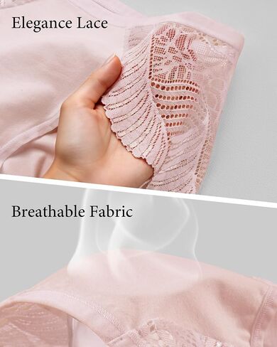 MEIYATING Women's Underwear Cotton 5 Pack Lace Sexy Bikini Panties Hipster Soft Ladies Soft Briefs in Kuwait