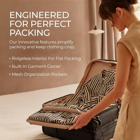 Briggs & Riley 24 Inch Compact Checked Suitcase Luggage with Wheels - Zipperless Compression Expansion System, 360 Spinner, Flat Packing Interior, Accessible Front Pocket - Baseline Collection - Navy in Saudi Arabia