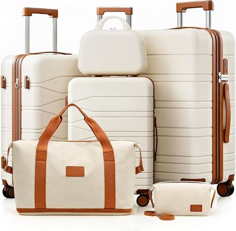 3 Piece Luggage Set, 20/24/28 Inch Expandable Luggage Sets with Spinner Wheels, ABS+PC Hardshell Suitcases, Suitcase Set with Double-Layer Explosion Zipper, TSA Lock in Kuwait