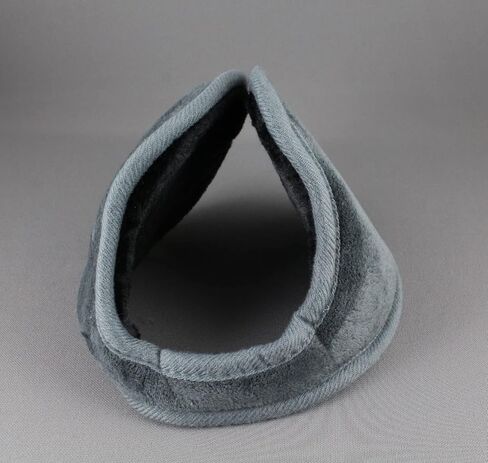 Dark Grey Gray fleece ear muffs warmers behind head under hair 4.75 inch wide ear covers faux fur lined in Kuwait