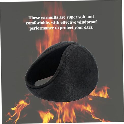 Ear Muffs Fleece Warm Earmuffs Ear Warmer Winter Accessory for Men Women Black 2pcs Style 1, Winter Warm Earmuffs, Ear Muffs in Saudi Arabia