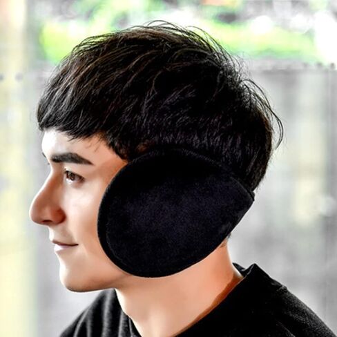Ear Muffs Fleece Warm Earmuffs Ear Warmer Winter Accessory for Men Women Black 2pcs Style 1, Winter Warm Earmuffs, Ear Muffs in Saudi Arabia