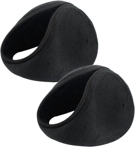 Ear Muffs Fleece Warm Earmuffs Ear Warmer Winter Accessory for Men Women Black 2pcs Style 1, Winter Warm Earmuffs, Ear Muffs in Saudi Arabia