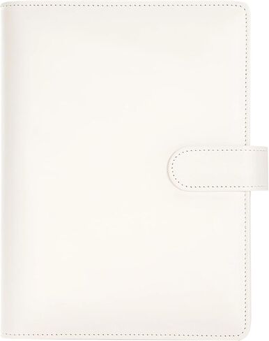 White A5 PU Leather Photo Album Binder, 9.3 x 6.9 in / 23.5 x 17.5 cm Loose-Leaf Scrapbook, Photo Cards Collection, Gifts for Party, Wedding in Kuwait