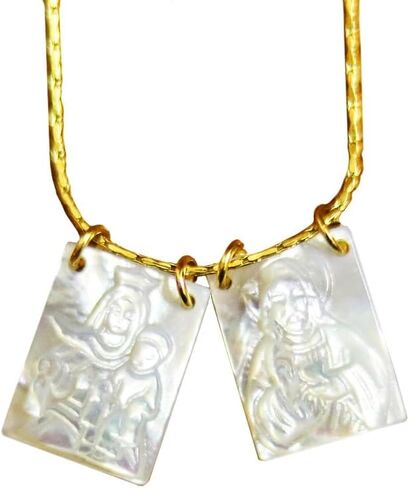 Jesus and Mary Scapular Necklace,God Jesus Mary Pearl Double Scapular Necklace in Saudi Arabia
