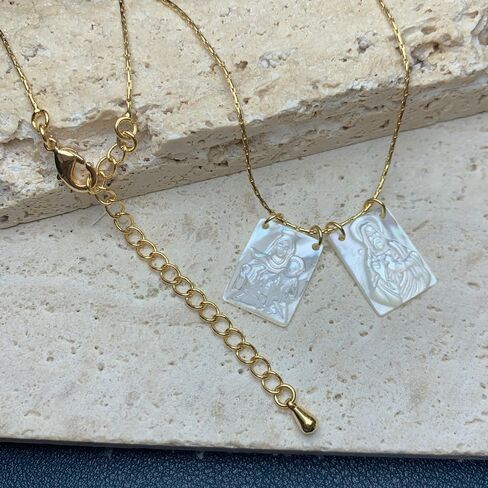 Jesus and Mary Scapular Necklace,God Jesus Mary Pearl Double Scapular Necklace in Saudi Arabia
