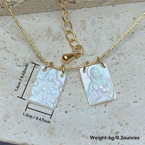 Jesus and Mary Scapular Necklace,God Jesus Mary Pearl Double Scapular Necklace in Saudi Arabia