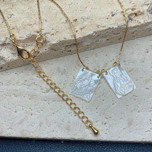 Jesus and Mary Scapular Necklace,God Jesus Mary Pearl Double Scapular Necklace in Saudi Arabia