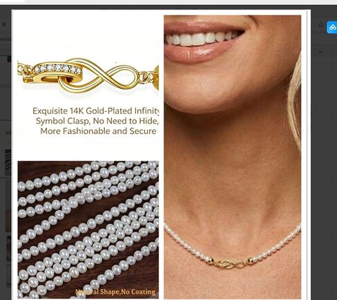 Natural Baroque Pearl Necklace Collection,Infinity Pearl Necklace for Women,Fine Pearl Jewelry in Saudi Arabia