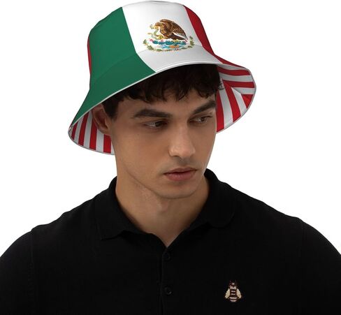 National USA Flag Bucket Hat for Women Men, Patriotic Double-Side-Wear Reversible Sun Cap Beach Travel Hats in Saudi Arabia
