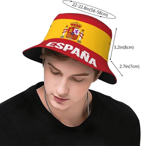 Spain Flag 2026 Bucket Hat Supporter Cheer Fans Team Fisherman Hats Black in Saudi Arabia