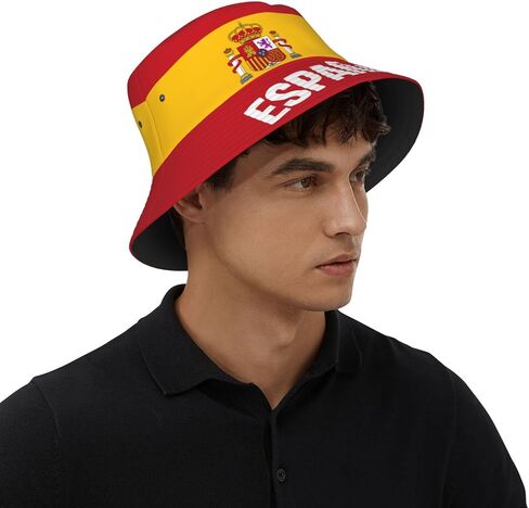 Spain Flag 2026 Bucket Hat Supporter Cheer Fans Team Fisherman Hats Black in Saudi Arabia
